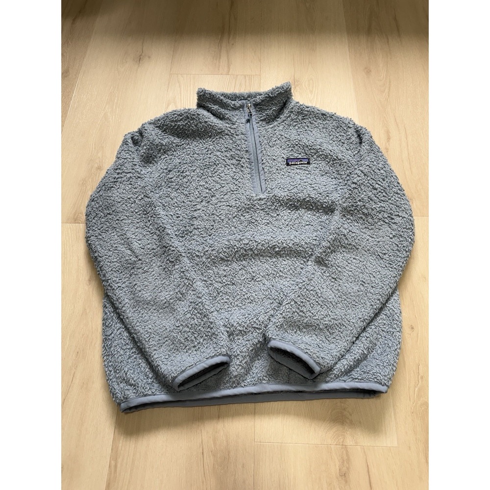 Patagonia Women's Size Small Pullover 1/4 Zip Fuzzy Fleece Los Gatos Light Blue